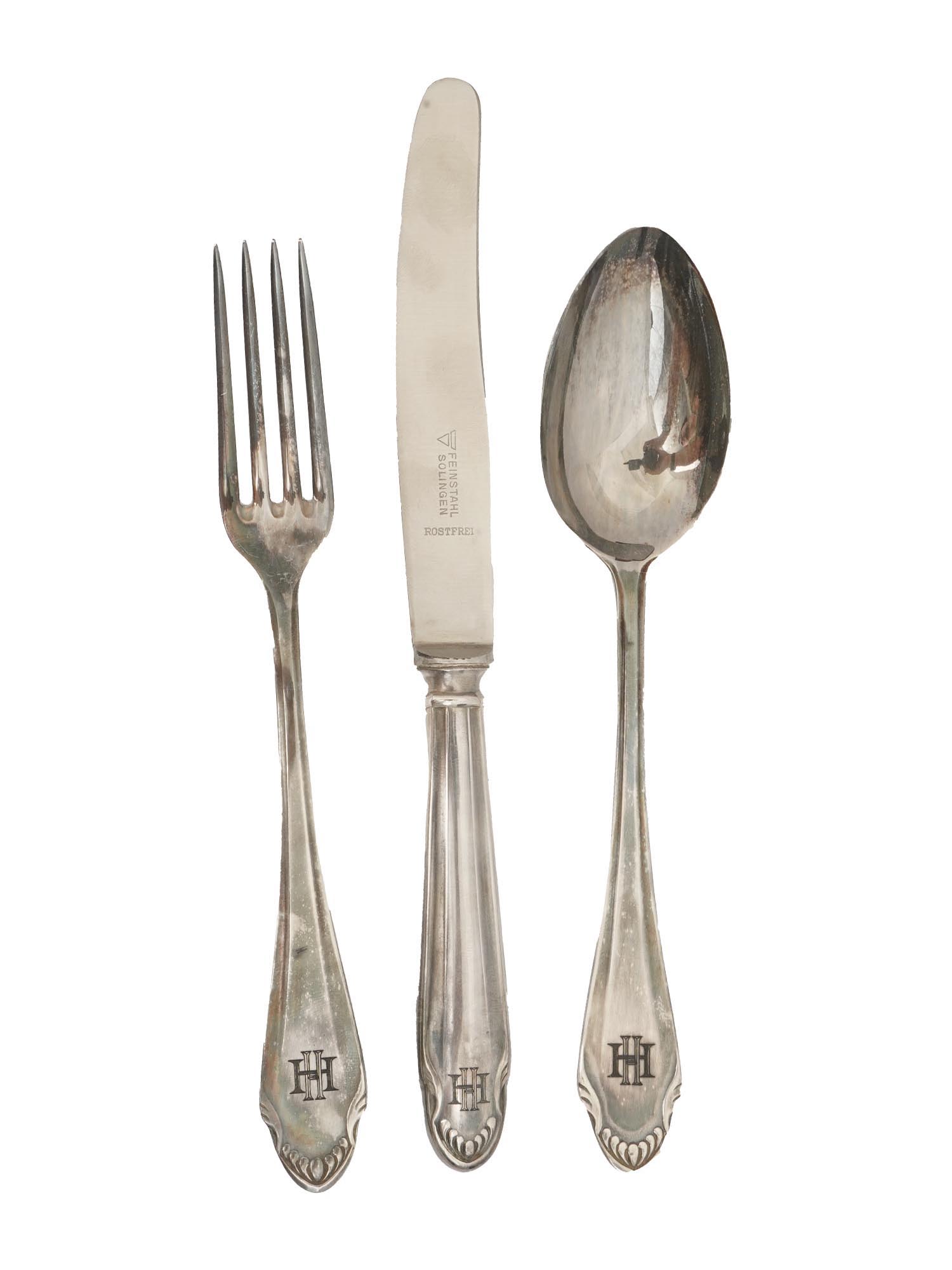 NAZI GERMAN HEINRICH HIMMLER SPOON FORK AND KNIFE PIC-0